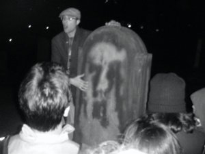 Scary gravestone in Edinburg, Scotland